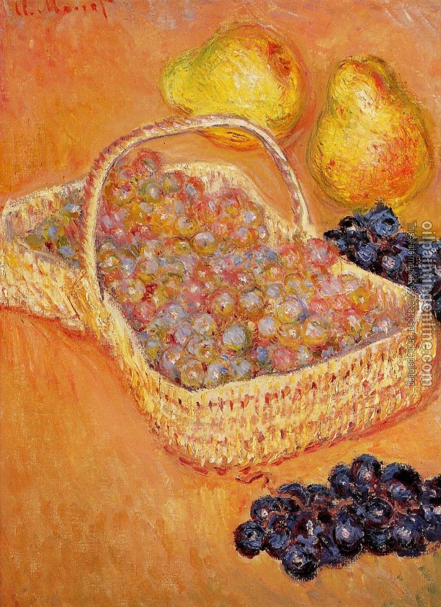 Monet, Claude Oscar - Basket of Graphes, Quinces and Pears